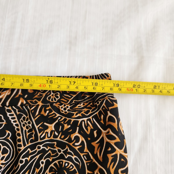 Susan Graver Pants Womens 1X Black Brown Liquid Knit Cropped Pull-On Workwear - Picture 9 of 14